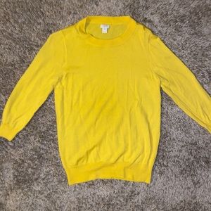 J. Crew 100% Merino Wool Yellow Sweater
